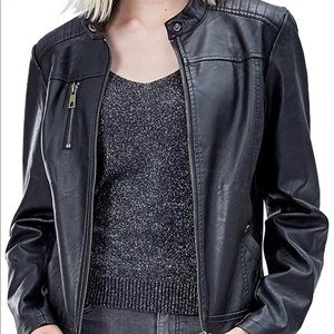 Faux leather jacket (plus size)